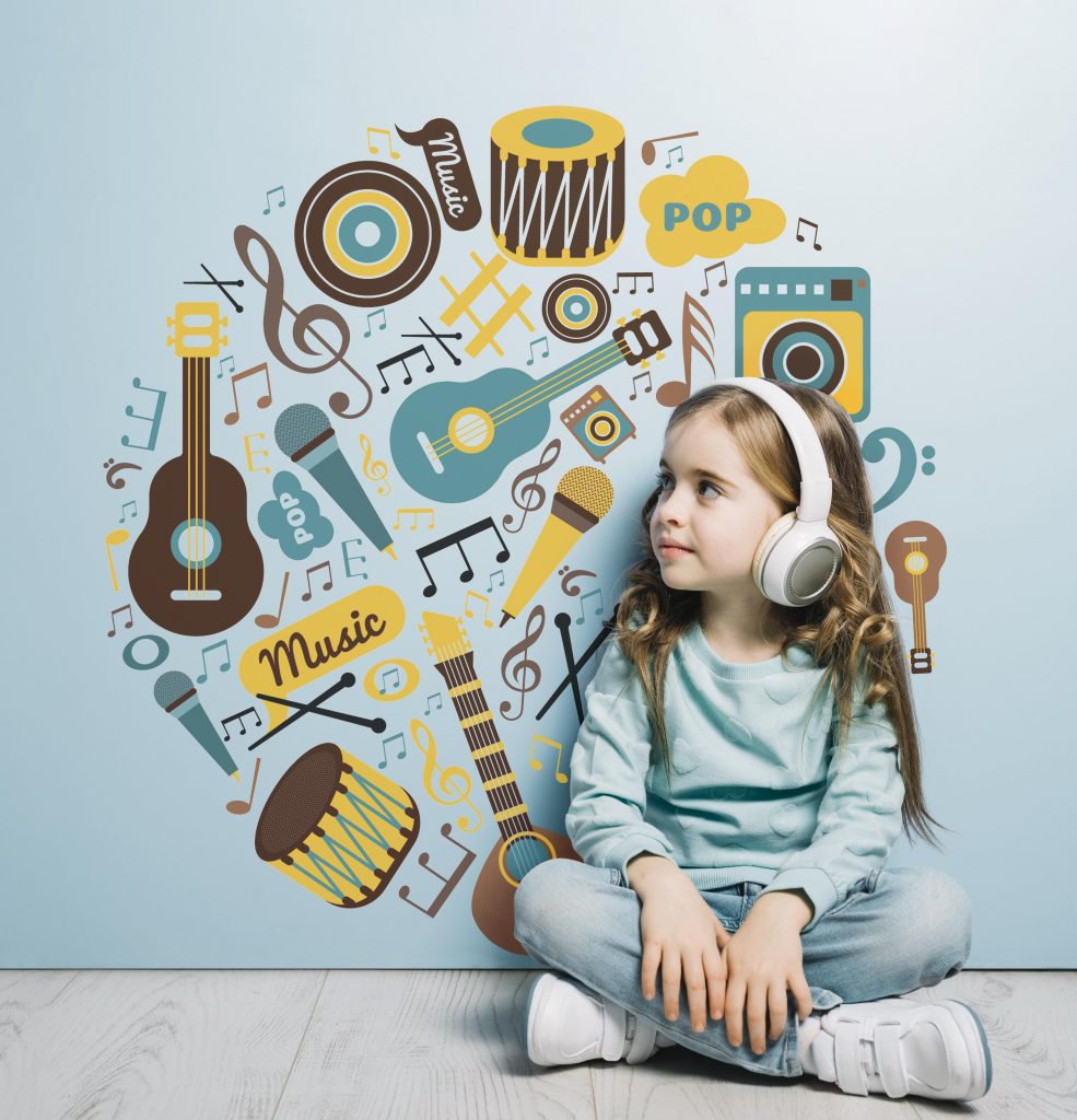 La música y el desarrollo integral de los niños: el arte que transforma el cerebro y el corazón abstract innovative idea representation