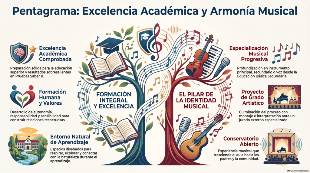 excelencia académica y armonía musical